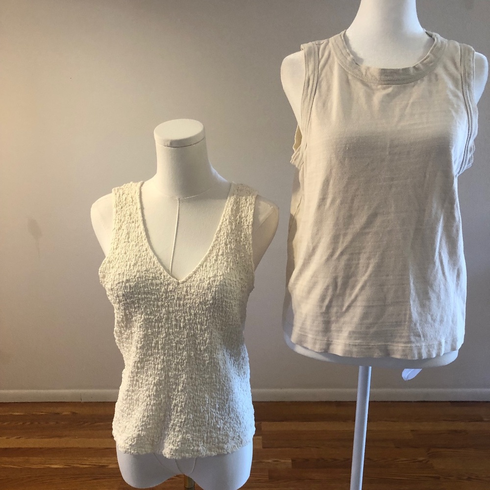 2 For $16 Cream Colored Casual Tops